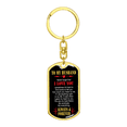 thumbnail image 4 of Never Forget That I Love You Stainless Steel or 18k Gold Premium Swivel Dog Tag Keychain, 4 of 8