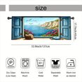 thumbnail image 3 of Rdsfhsp Ocean Window Valance Curtain, Coastal Seaside View Pattern Decorative Rod Pocket Short Curtain for Bathroom Bedroom Decor, 3 of 5