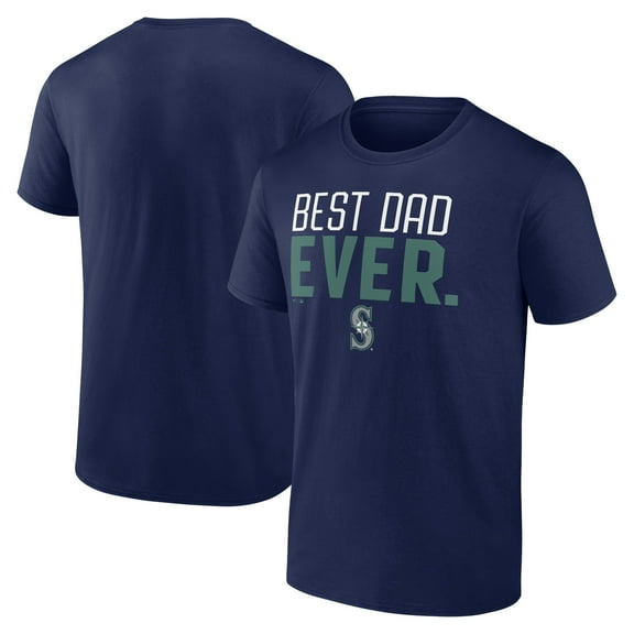 Men's Navy Seattle Mariners Best Dad Ever T-Shirt