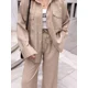 thumbnail image 4 of Conjunto de dos piezas para mujer, camisa y pantalón de manga larga con botonadura sencilla, traje de mujer de otoño e invierno 2024 con doble bolsillo, 4 of 5