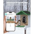thumbnail image 2 of isYoung Smart Bird Feeder with Camera, 2.5K QHD, AI Identify 16000+ Birds,Dual Solar Panel, AI Auto-Capture & Motion Detection, IP65 Weatherproof,170° Field of View, Perfect Bird Watching Gift, 2 of 9