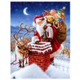thumbnail image 1 of Pintura al óleo Digital DIY Santa Claus muñeco de nieve gato pintura decorativa de lino GX1854, 1 of 2