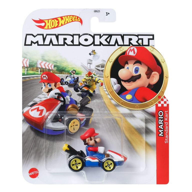 (値下げ)HOTWHEELS MARIOKART(マリオカート) Hot Wheels Die-Cast Mario Kart Mario, Standard Kart Vehicle Toy