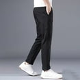 thumbnail image 2 of Mens Slim FIT Stretch Chino Trousers Casual Flat Front Flex Classic Full Pants, 2 of 11