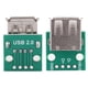 thumbnail image 5 of Placa de conexión Hembra USB, 10 Piezas USB Tipo A Placa de conexión Hembra Tipo A Conector Adaptador de Paso de 2,54 mm Dip, 5 of 8