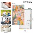 thumbnail image 6 of Yayeee 100% Cotton Hand Towels for Bathroom 16" x 28" Soft Absorbent Kitchen Towel, Orange Cityscape Painting, 6 of 7
