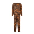 thumbnail image 4 of Spooky Halloween Matching Family PJs Pajamas Set, Pumpkin Ghost Long Sleeve Tops and Pants Lounge Sleepwear Set, 4 of 6