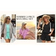 thumbnail image 5 of MOYIKO Women 2 Piece Shorts Set 2026 Casual Summer Cruise Outfits Ribbed Loose Matching Lounge Sets, 5 of 7