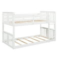 thumbnail image 5 of Clearance! Twin Over Twin Bunk Bed with Ladder, White, 5 of 9