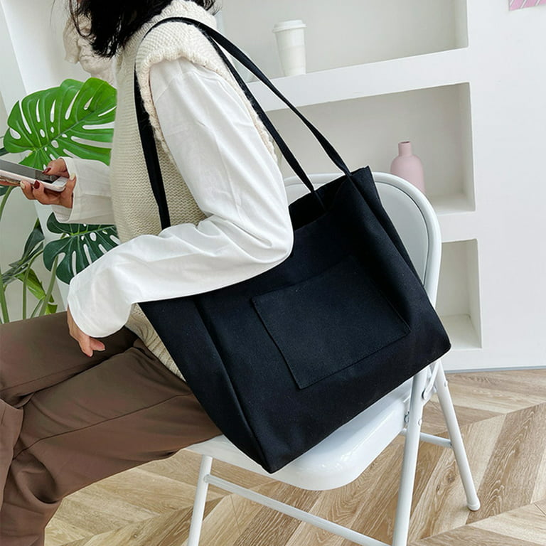Luxury Designer Women Canvas Shoulder Bag Shopping Bags Students Book Bag  Cotton Cloth Handbags Large Tote for Girls Wallet