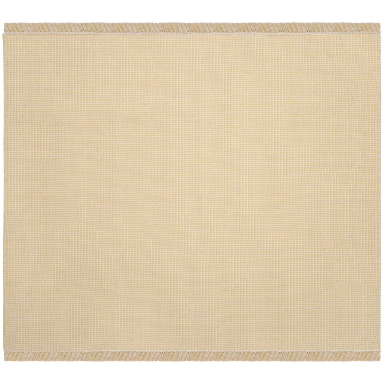SAFAVIEH Montauk Patton Geometric Cotton Runner Rug, Ivory/Yellow, 2'3" x 8'