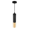 thumbnail image 2 of CWI Lighting Anem 1 Light Down Transitional Metal Mini Pendant in Black/Gold, 2 of 6