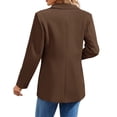 thumbnail image 4 of Langwyqu Womens Casual Blazers Open Front Lapel Collar Work Office Jacket, 4 of 5