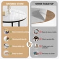 thumbnail image 7 of Set of 2 Modern Nesting Coffee Table, White Sintered Stone Top, Sturdy Wrought Iron Base for Living Room Decor, 7 of 7