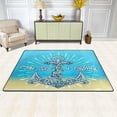 thumbnail image 2 of Dreamtimes Ship Anchor Vintage Style Area Rug, 36"x24" The Sea is Calling Non-Slip Washable Indoor Door Mat, Absorbent Floor Mat for Bedroom Kitchen Entryway Bathroom, 2 of 7