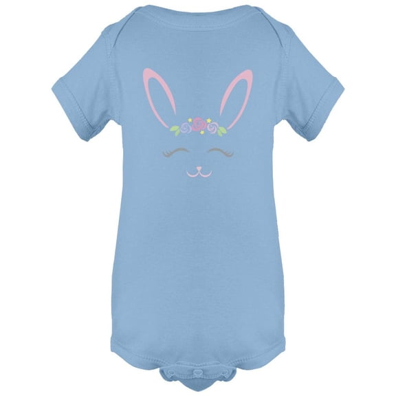 Cute Bunny Smiling Face Bodysuit Infant -Image by Shutterstock, 24 Months