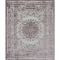 thumbnail image 1 of Unique Loom Aberdeen Collection Textured Traditional Vintage Tone Area Rug, 8 x 10 Feet, Violet/Ivory, 1 of 1