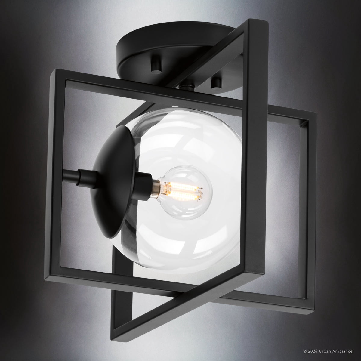 Luxury Minimalist Ceiling Light, Matte Black, UHP4440