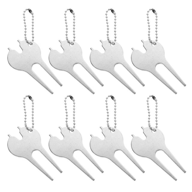 Miangastore 8 Pcs Fourche Divot de Golf Professionnelle Outil de Réparation Divot de Golf Portable pour Entraînement de Golf