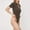 Coffee 01, variant on Bodysuit for Women Summer Tight Collared Thong Ribbed Knit Body Suits V-Neck Skinny Stretch Bodycon Slimming Shapewear, Green, S