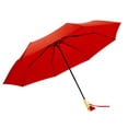 thumbnail image 3 of de lluvia, compacto, plegable de 8 varillas, de viaje ligero e impermeable para caminar al aire libre, senderismo, , Rojo, 3 of 10