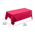 thumbnail image 3 of Disposable Tablecloth under $5! CQCYD Plastic Rectangle Table Cover, Disposable Party Tablecloth 137x183cm, Wipe Clean Tablecloth for Birthday Holiday, Solid Color Table Cover for Indoor Outdoor, 3 of 7