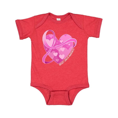 

Inktastic Breast Cancer Awareness Pink Ribbon Around Heart Gift Baby Boy or Baby Girl Bodysuit