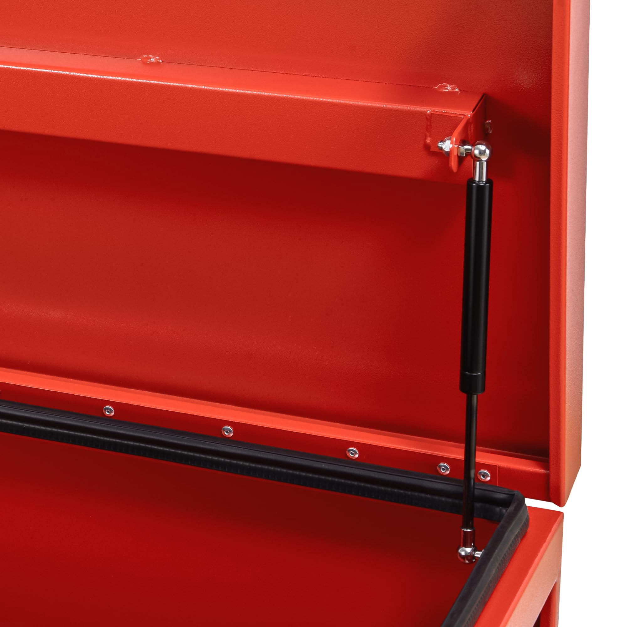 Truck Bed Tool Box, Heavy Duty Metal Tool Box Organizer, Trailer Box with Safe Hinge for Truck, Pickup, RV, Trailer