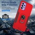 thumbnail image 3 of Samsung A33 5G, Galaxy A33 5G case,  [Military Grade] with HD Screen Protector Magnetic Ring Kickstand Car Mount Protection Armor Phone Case Cover for Samsung Galaxy A33 5G (KTZ Red_Black), 3 of 16