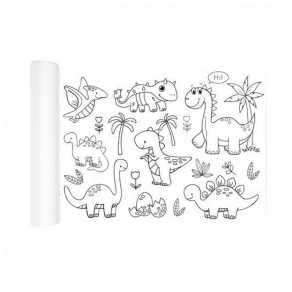 Sharprepublic 4x Drawing Roll for Kids,Colored Pencil Graffiti Scroll,Educational Toy, Sticky Art Drawing,Coloring Painting Paper for Children
