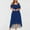 Blue, variant on Sentmoon Plus Size Cutout Dress Short Sleeve Off Shoulder Holiday Dresses for Women Cold Shoulder Fashion Solid Color Short Dresses,OverSized Trendy A-line Dresses Blue XXXXL Fall Saving