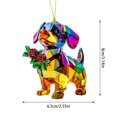 thumbnail image 2 of Colorful Cartoon Hedgehog And Dog 2D Flat Acrylic Car Rearview Accessories Backpack Pendant, 2 of 5