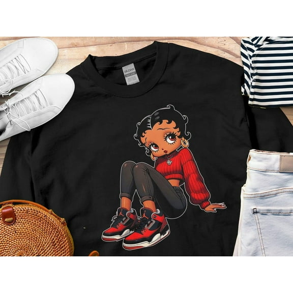 Black Betty Boop Inspired Graphic T-Shirts