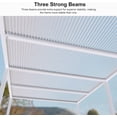 thumbnail image 6 of PURPLE LEAF Outdoor Louvered Pergola 12' x 24' White Aluminum Pavilion Modern Shade Structure with 2 Independently Adjustable Weatherproof Hardtop for Patio & Garden, 6 of 7
