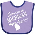 thumbnail image 3 of Inktastic Someone in Michigan Loves Me Boys or Girls Baby Bib, 3 of 4