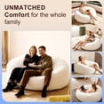 thumbnail image 4 of Oversized Memory Foam Bean Bag Chair, Large Gaming Sofa & Working Lounge Loveseat, Cozy Floor Couch with Washable Cover & Sleeper Bed for Living Room, Great Holiday Gift, 4 of 6