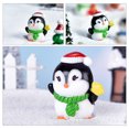 thumbnail image 1 of NUOLUX 2Ud Adorno De Pingüino En Resina Verde Para Compacta Y Duradera, 1 of 8