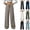 Style1-Brown pants for women, variant on Wide Leg Pants Women Plus Size Elastic High Waisted Baggy Pants Soft Adjustable Drawstring Knit Floor Length Pants Casual Loose Fit Lounge Trousers Sky Blue L