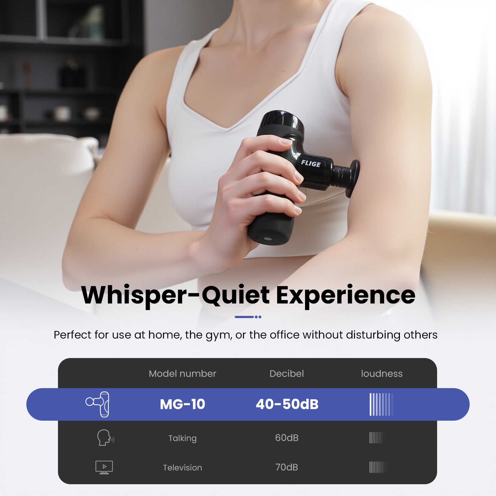 Open Box FLIGE Percussion Pocket-Sized Deep Tissue Massage Gun for Pain Relief & Muscle Recovery Gifts- 7mm Amplitude 3000 RPM
