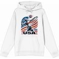 thumbnail image 3 of USA Volleyball Adult White Long Sleeve Hoodie-Medium, 3 of 4