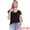 Black, variant on DARING DIVA Women's Dressy Short Sleeve Business Casual Shirts XS White