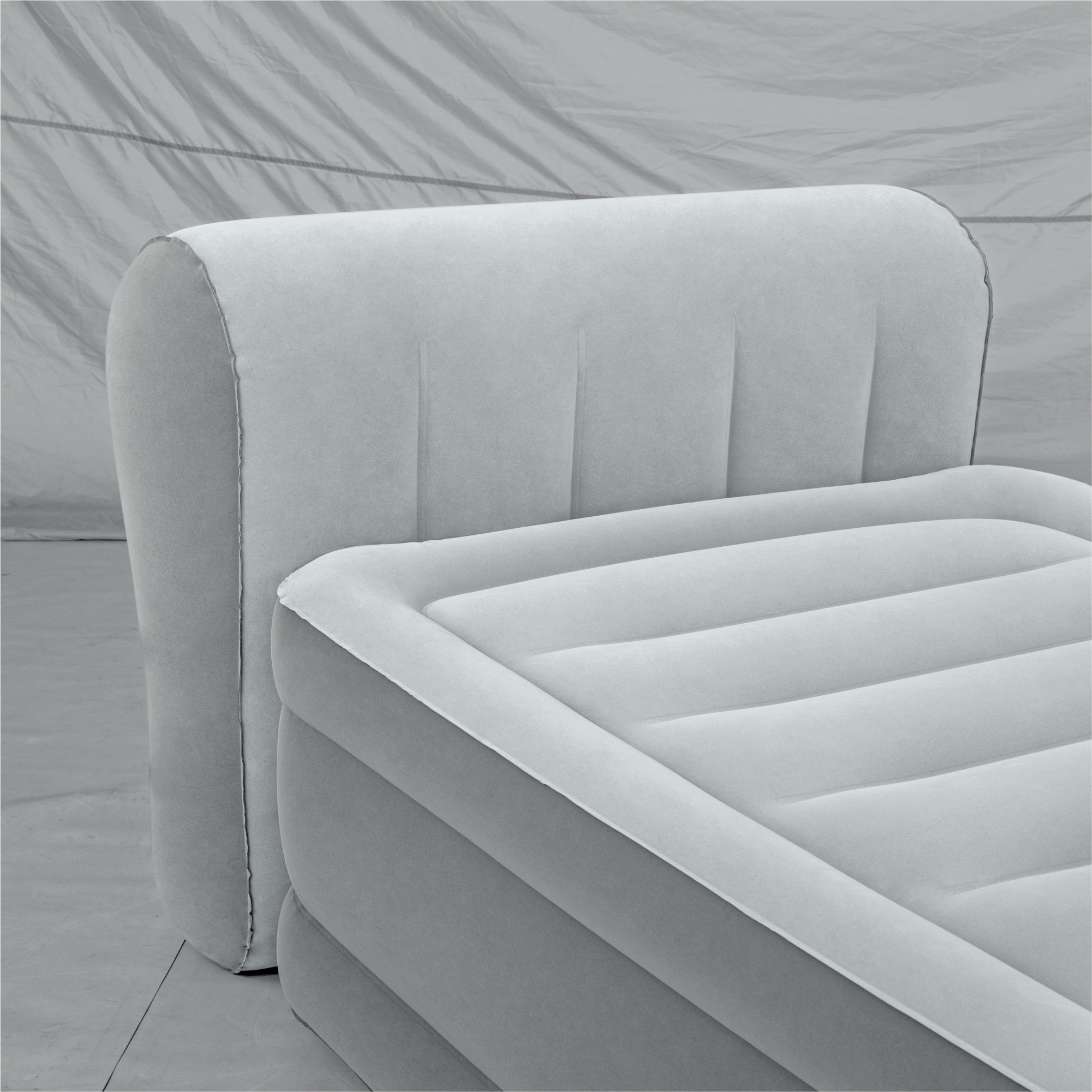 Bestway® Headboard Tritech Air Mattress Queen 18" with Built-in AC Pump
