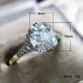 thumbnail image 4 of K-KED Charm Wedding Band 14k Gold Plated Rings Cubic Zirconia Delicate Jewelry Size 6-10-8, 4 of 6