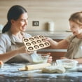 thumbnail image 3 of 6/12 Hole Donut Baking Tool Mini Cake Model Household Non Stick Baking Tray, 3 of 5