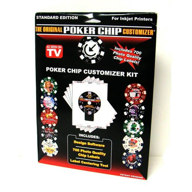 Customized Poker Chip Designer Kit. Includes 700 Labels, Software and Placement Tool, 700 Photo Quality Chip Labels By FunStick Products