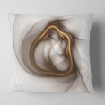 thumbnail image 2 of Designart Brown Abstract Fractal Flower - Floral Throw Pillow - 18x18, 2 of 5