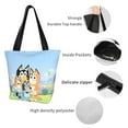 thumbnail image 3 of Lsque Bluey Pattern Beach Tote,Shoulder Handbag,Spacious Tote Bag,Lightweight Travel Bag,Versatile Shopping Bag, 3 of 6