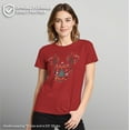 thumbnail image 2 of Women's Mickey & Friends Christmas Silhouette Graphic Tee Red Medium, 2 of 9