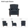 thumbnail image 2 of HULALA HOME Justine Traditional 34.5" Genuine Leather Tufted Manual Recliner Set of 2 by  NAVY, 2 of 5
