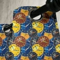 thumbnail image 4 of Ambesonne Vintage Grommet Curtain, Clock Faces Pattern, 50" x 54", Yellow and Black, 4 of 6